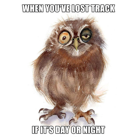 Day or Night Black Modern Wood Framed Art Print with Double Matting by Shefranov, Olga