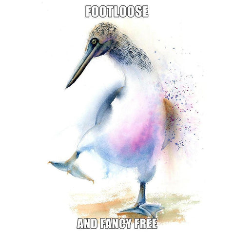 Footloose and Fancy Free White Modern Wood Framed Art Print by Shefranov, Olga