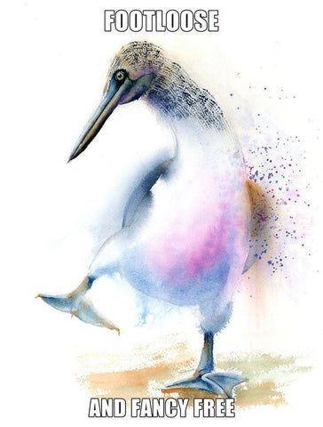 Footloose and Fancy Free White Modern Wood Framed Art Print with Double Matting by Shefranov, Olga