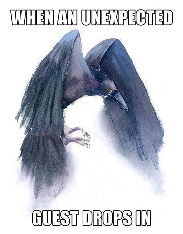 Unexpected Guests Black Ornate Wood Framed Art Print with Double Matting by Shefranov, Olga