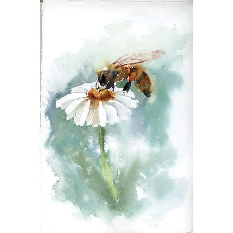 Oh the Pollen Black Modern Wood Framed Art Print with Double Matting by Shefranov, Olga