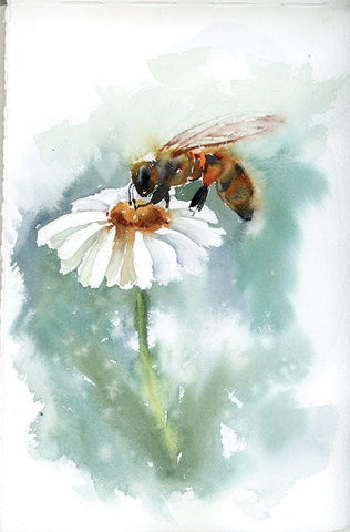 Oh the Pollen Black Ornate Wood Framed Art Print with Double Matting by Shefranov, Olga