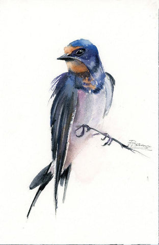 Silence I Black Ornate Wood Framed Art Print with Double Matting by Shefranov, Olga