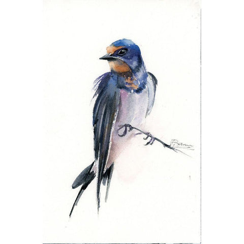 Silence I Black Modern Wood Framed Art Print by Shefranov, Olga