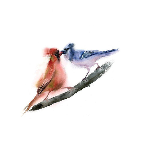 Smooch Black Modern Wood Framed Art Print by Shefranov, Olga