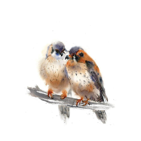 Together White Modern Wood Framed Art Print by Shefranov, Olga