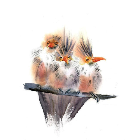 Three Amigos I Black Modern Wood Framed Art Print by Shefranov, Olga