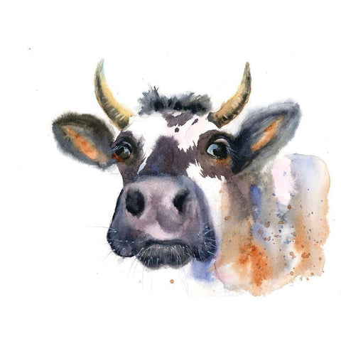 Cow III Black Modern Wood Framed Art Print by Shefranov, Olga
