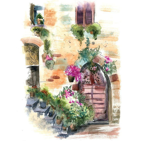 Curb Appeal Black Modern Wood Framed Art Print by Shefranov, Olga