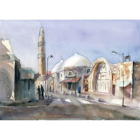 Travel Scape II White Modern Wood Framed Art Print by Shefranov, Olga