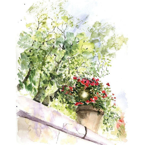 Landscaping White Modern Wood Framed Art Print by Shefranov, Olga