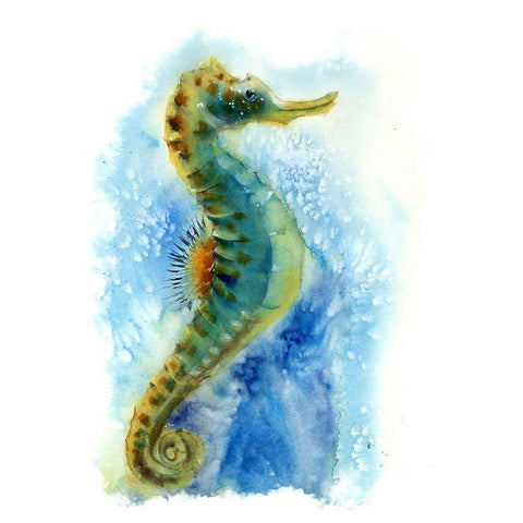 Seahorse I Black Modern Wood Framed Art Print by Shefranov, Olga