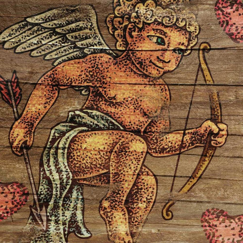 Cupids Arrow White Modern Wood Framed Art Print by BoMo