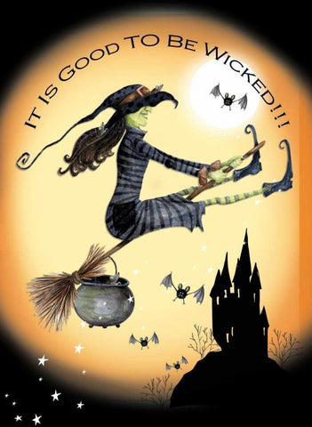Good to be Wicked Black Ornate Wood Framed Art Print with Double Matting by P.S. Art Studios
