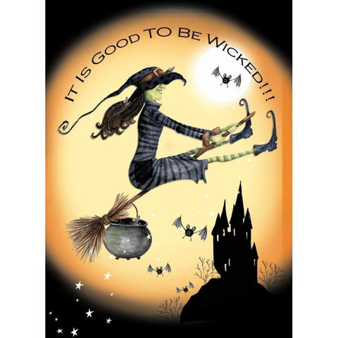 Good to be Wicked Black Modern Wood Framed Art Print by P.S. Art Studios