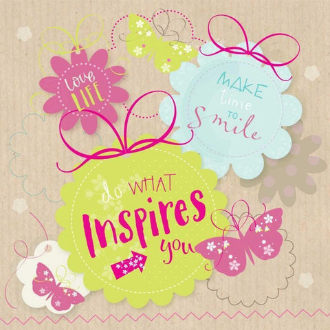 Inspires You Black Modern Wood Framed Art Print with Double Matting by P.S. Art Studios