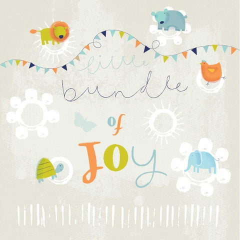 Bundle of Joy White Modern Wood Framed Art Print by P.S. Art Studios