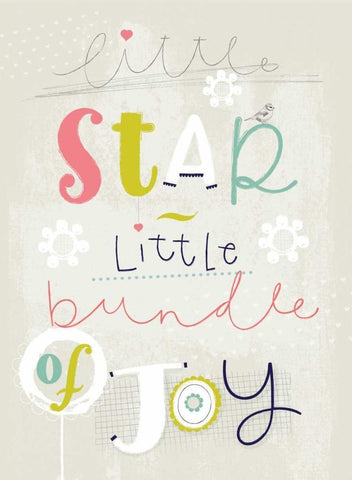 Little Star Black Ornate Wood Framed Art Print with Double Matting by P.S. Art Studios