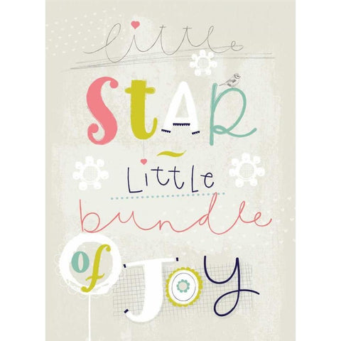 Little Star Black Modern Wood Framed Art Print by P.S. Art Studios