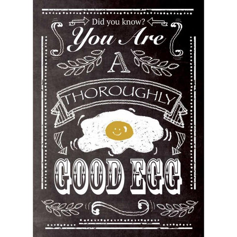 Good Egg Black Modern Wood Framed Art Print with Double Matting by P.S. Art Studios