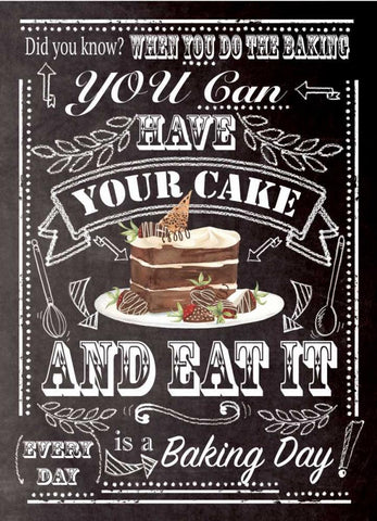 Have Your Cake White Modern Wood Framed Art Print with Double Matting by P.S. Art Studios