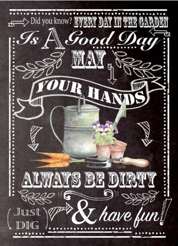 Always Be Dirty Black Ornate Wood Framed Art Print with Double Matting by P.S. Art Studios
