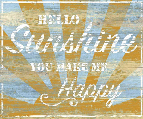 Hello Sunshine Black Ornate Wood Framed Art Print with Double Matting by P.S. Art Studios