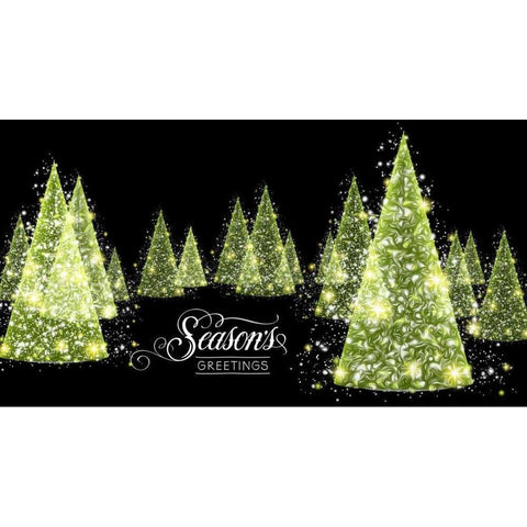 Seasons Greetings White Modern Wood Framed Art Print by P.S. Art Studios