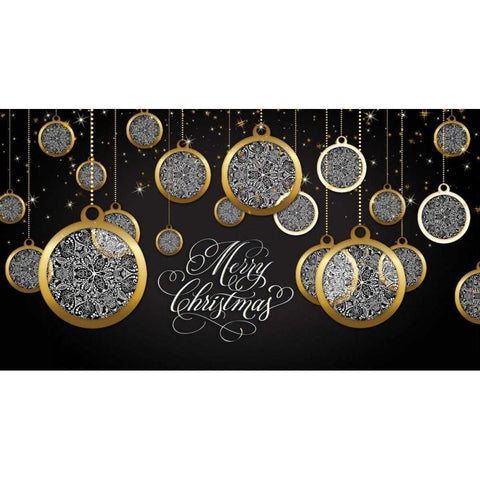 Merry Christmas White Modern Wood Framed Art Print by P.S. Art Studios