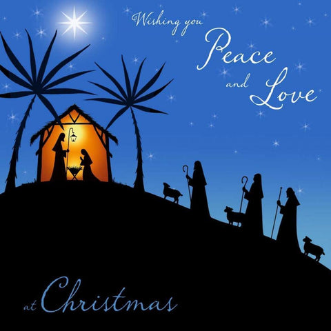 Wishing You Peace - Shepherds Black Modern Wood Framed Art Print with Double Matting by P.S. Art Studios