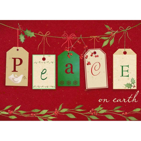 Peace Black Modern Wood Framed Art Print with Double Matting by P.S. Art Studios