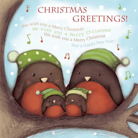Christmas Greetings White Modern Wood Framed Art Print by P.S. Art Studios