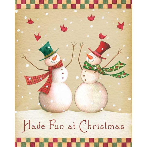 Have Fun at Christmas Black Modern Wood Framed Art Print by P.S. Art Studios