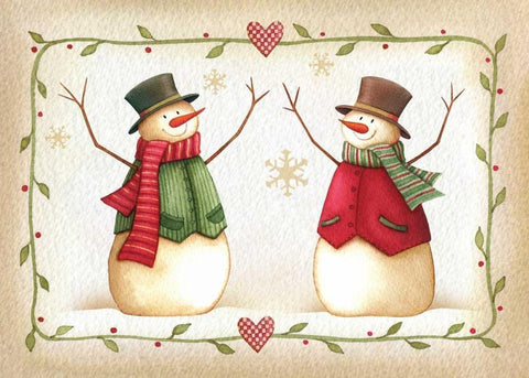 Holiday Joy White Modern Wood Framed Art Print with Double Matting by P.S. Art Studios