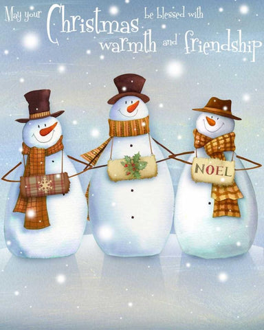 May Your Christmas White Modern Wood Framed Art Print with Double Matting by P.S. Art Studios