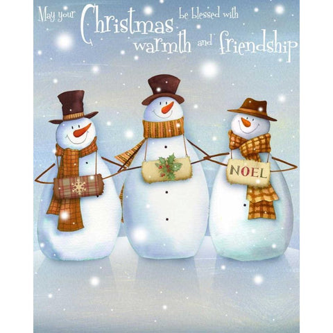 May Your Christmas Black Modern Wood Framed Art Print with Double Matting by P.S. Art Studios