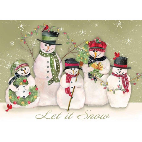 Let It Snow Black Modern Wood Framed Art Print by P.S. Art Studios