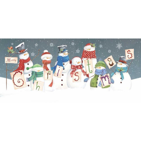 Merry Christmas White Modern Wood Framed Art Print by P.S. Art Studios
