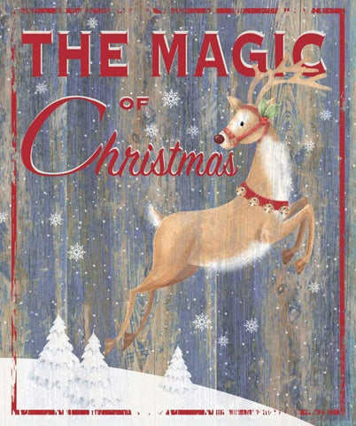 Magic of Christmas White Modern Wood Framed Art Print with Double Matting by P.S. Art Studios