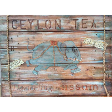 Ceylong Tea Gold Ornate Wood Framed Art Print with Double Matting by P.S. Art Studios