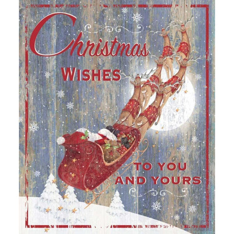 Christmas Wishes Black Modern Wood Framed Art Print with Double Matting by P.S. Art Studios
