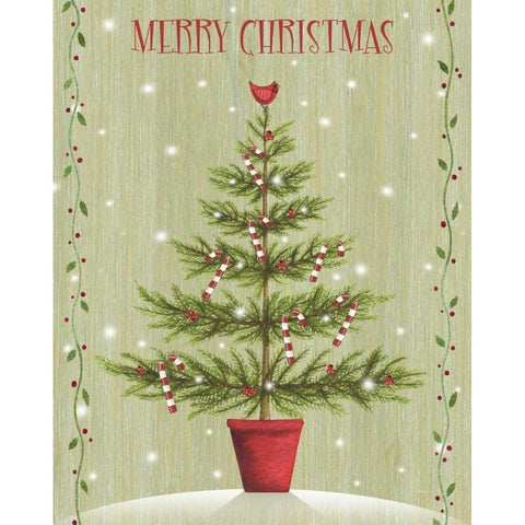 Merry Christmas White Modern Wood Framed Art Print by P.S. Art Studios