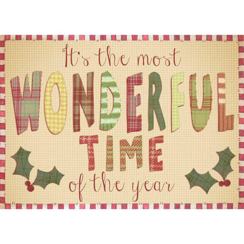 Wonderful Time of the Year Black Modern Wood Framed Art Print with Double Matting by P.S. Art Studios