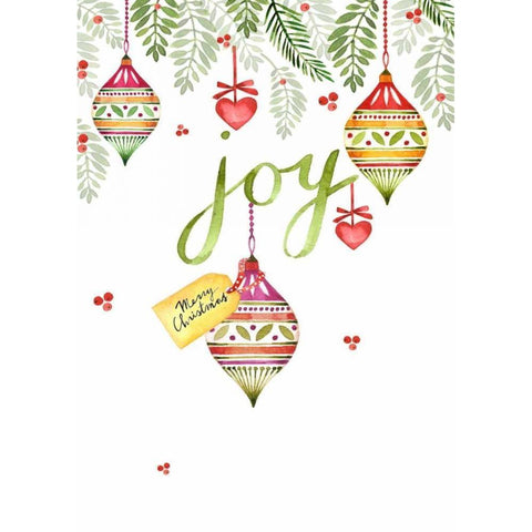 Joy White Modern Wood Framed Art Print by P.S. Art Studios