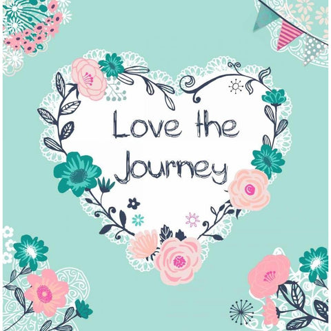 Love the Journey Black Modern Wood Framed Art Print by P.S. Art Studios