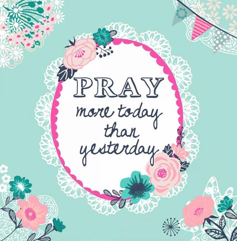 Pray Black Ornate Wood Framed Art Print with Double Matting by P.S. Art Studios