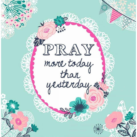 Pray White Modern Wood Framed Art Print by P.S. Art Studios