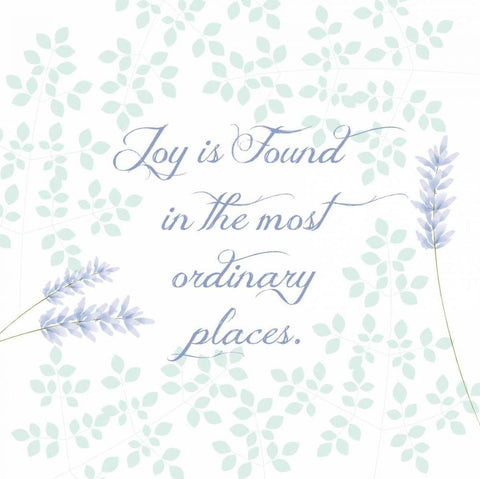 Joy Is White Modern Wood Framed Art Print with Double Matting by P.S. Art Studios