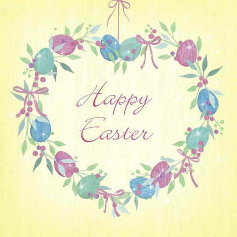 Happy Easter White Modern Wood Framed Art Print by P.S. Art Studios