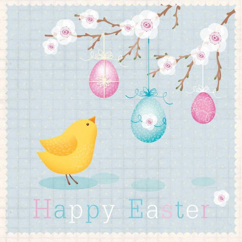 Happy Easter Black Modern Wood Framed Art Print by P.S. Art Studios